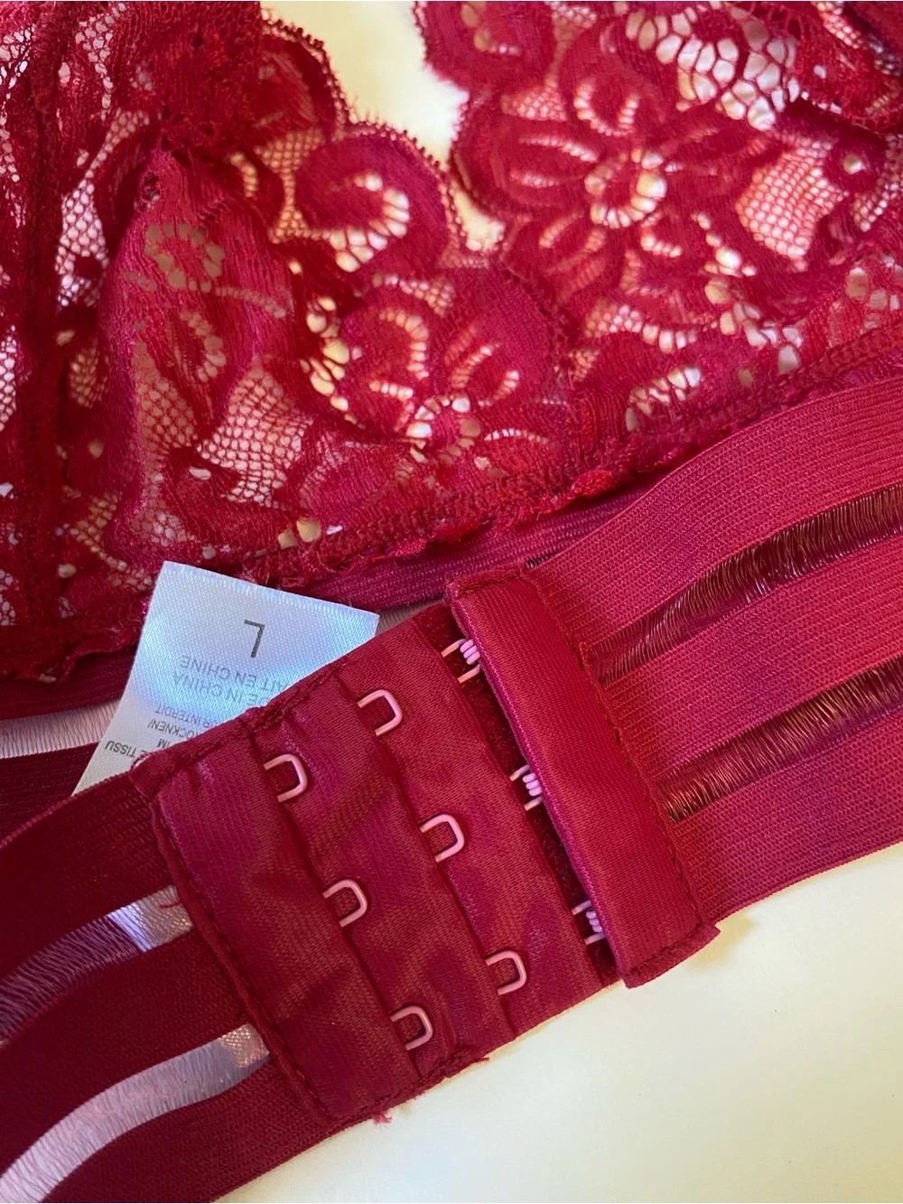 Red Lace Bralette & Bikini Set